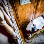 bride groom stairs 437